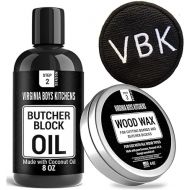Butcher - Block Oil - no Mineral Oil - Food Grade Conditioner and Oil - Use for Wooden Cutting Boards - Full Size Wax and Oil and Wax Applicator