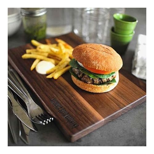  Made in USA Walnut Cutting Board by Virginia Boys Kitchens - Butcher Block made from Sustainable Hardwood (8x12)