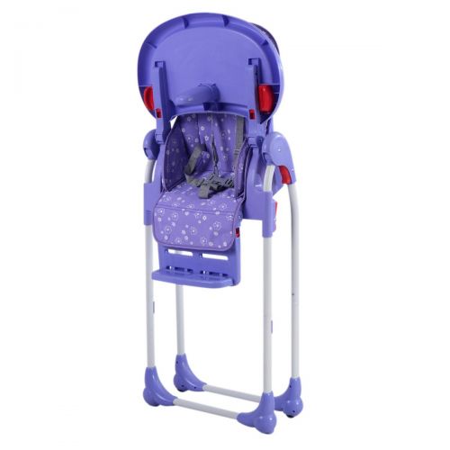  VirtualSurround Adjustable Baby High Chair Infant Toddler Feeding Booster Seat Folding Purple