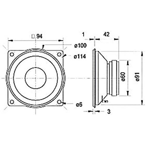  [아마존베스트]-Service-Informationen Visaton VS-M10/8 - loudspeakers (Black, 450 - 13000 Hz, 102 x 41 x 102 mm, Paper)