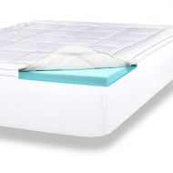 ViscoSoft 4 Inch Pillow Top Gel Memory Foam Mattress Topper Cal King | Serene Dual Layer Mattress Pad