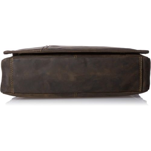  Visconti Visconti Foster 13.3 Inch Distressed Oiled Leather Laptop Messenger Bag, Brown, One Size