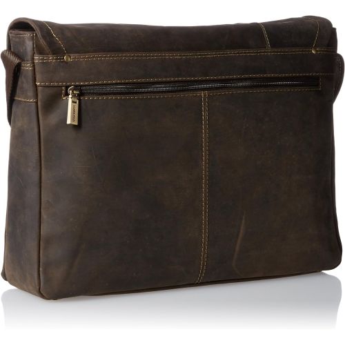  Visconti Visconti Foster 13.3 Inch Distressed Oiled Leather Laptop Messenger Bag, Brown, One Size