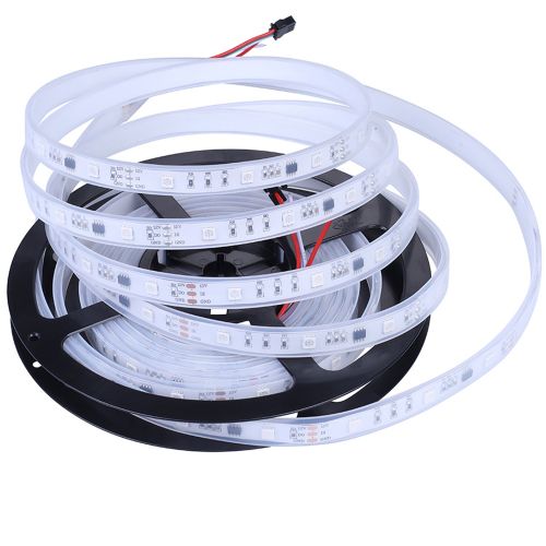  Visdoll WS2811 Pixels RGB Led Light Strip Waterproof, 16.4ft 150Leds WS2811 SMD 5050 Addressable Programmable Dream Color Chasing Led Light Tape DC 12V (White PCB)