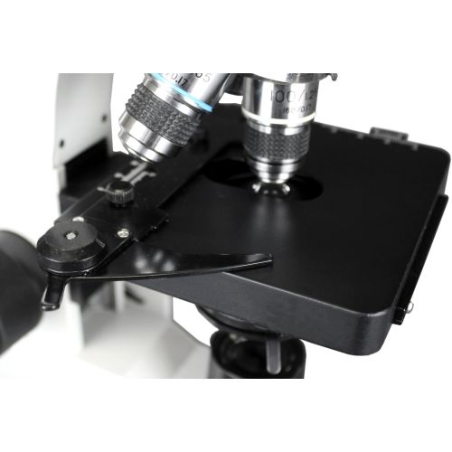  [아마존베스트]Vision Scientific VME0006-100-RC-E2 LED Cordless Microscope, 40-2000X Magnification, LED Illumination with Light Intensity Control,1.25 N.A Abbe Condenser, Built-in Mechanical Stag