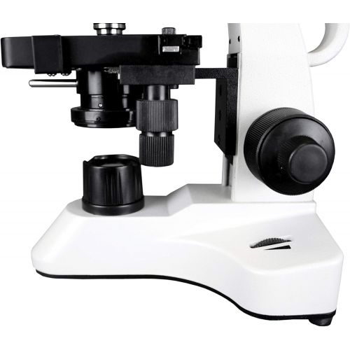  [아마존베스트]Vision Scientific VME0006-100-RC-E2 LED Cordless Microscope, 40-2000X Magnification, LED Illumination with Light Intensity Control,1.25 N.A Abbe Condenser, Built-in Mechanical Stag