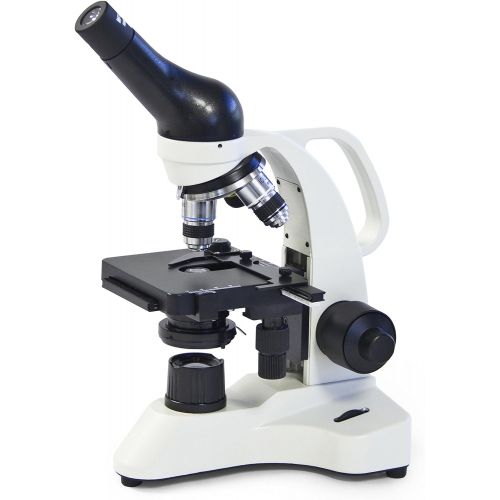  [아마존베스트]Vision Scientific VME0006-100-RC-E2 LED Cordless Microscope, 40-2000X Magnification, LED Illumination with Light Intensity Control,1.25 N.A Abbe Condenser, Built-in Mechanical Stag