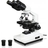 [아마존베스트]Vision Scientific VME0007B-100-LD Binocular Compound Microscope, 10x WF Eyepieces, 40x1000x Magnification, LED Illumination, Coaxial Coarse & Fine Focus, 1.25 N.A. Abbe Condenser