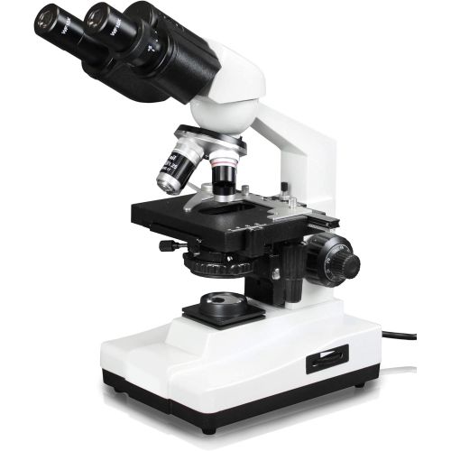  [아마존베스트]Vision Scientific VME0007B-100-LD Binocular Compound Microscope, 10x WF Eyepieces, 40x1000x Magnification, LED Illumination, Coaxial Coarse & Fine Focus, 1.25 N.A. Abbe Condenser