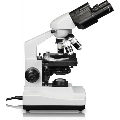  [아마존베스트]Vision Scientific VME0007B-100-LD Binocular Compound Microscope, 10x WF Eyepieces, 40x1000x Magnification, LED Illumination, Coaxial Coarse & Fine Focus, 1.25 N.A. Abbe Condenser