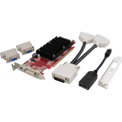  VisionTek Products Radeon 6350 SFF 1GB DDR3 3M DMS59 with 2x DVI-I to VGA Adapter Graphics Cards 900456