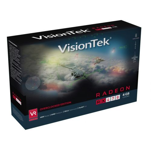  VisionTek Radeon RX 470 Overclocked 4GB GDDR5 Rear Blower 4M (3x DP, HDMI) Graphics Card - 900905