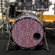 VisionaryDrum Moving Through Objects Drum SKIN for Bass, Snare and Tom Drums Abstract Art For Drum Set Customization