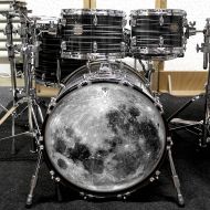 /VisionaryDrum Moon Drum SKIN for Bass, Snare and Tom Drums to Customize Drumming Gear, Drum Set. Drummer Gift. Drum Stickers, Blue, Purple, Pink, Black.