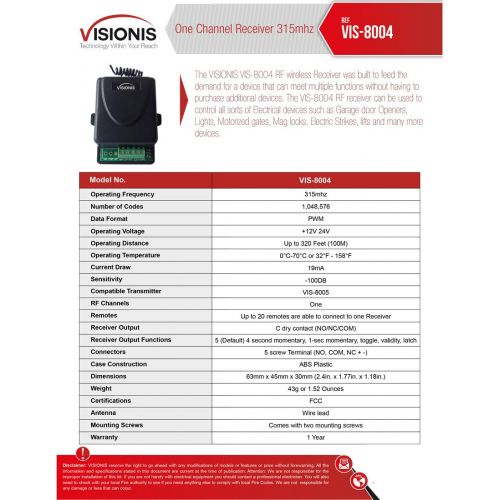  Visionis FPC-5147 One door Access Control Out Swinging Door 1200lbs Maglock with VIS-3000 Outdoor Weather Proof Keypad  Reader Standalone no software 2000 Users Wireless Receiver