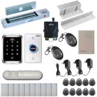 Visionis FPC-5289 One door Access Control Inswinging Door 300lbs Maglock with VIS-3000 Outdoor Weather Proof KeypadReader Standalone no software 2000 User Wireless Receiver Kit