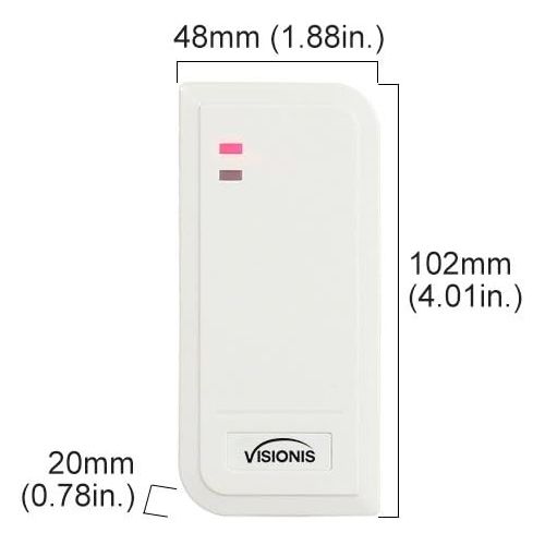  Visionis FPC-6510 Two Door Access Control Electric Strike Fail Safe and Fail Secure Attendance TCPIP RS485 Wiegand Controller Box White Outdoor Card Reader Software EM Card Compat