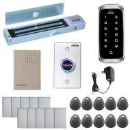 Visionis Vsionis FPC-5592 One Door Access Control Out Swinging Door 600lbs Maglock With VIS-3003 Slim Outdoor Weather Proof Digital Touch Keypad Reader Standalone No Software EM Card Compa