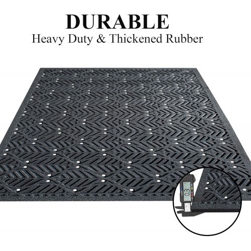  Visit the A1 HOME COLLECTIONS Store A1HC Leaf Pattern 100% Rubber Highly Durable Large Doormat I Commercial Doormat I 24X36