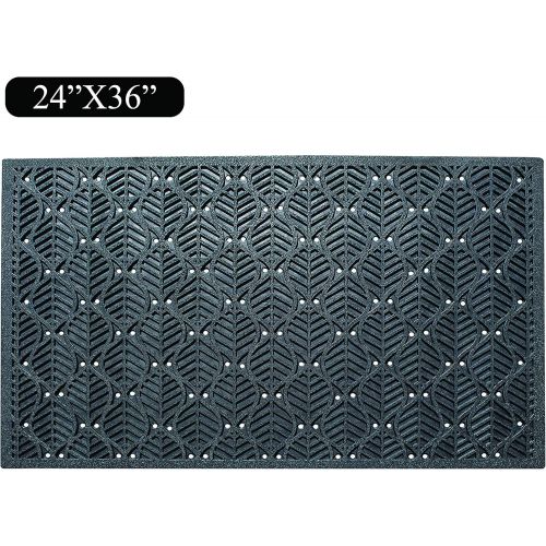  Visit the A1 HOME COLLECTIONS Store A1HC Leaf Pattern 100% Rubber Highly Durable Large Doormat I Commercial Doormat I 24X36