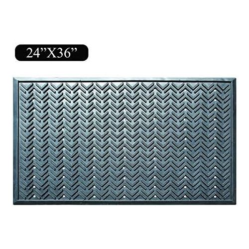  Visit the A1 HOME COLLECTIONS Store A1 HOME COLLECTIONS A1HCSM05 Doormat Heavy Duty Arrows Rubber Mat with Drainage Hole Large 24X36 Commercial, 24 x 36