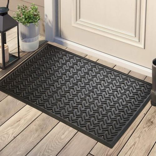  Visit the A1 HOME COLLECTIONS Store A1 HOME COLLECTIONS A1HCSM05 Doormat Heavy Duty Arrows Rubber Mat with Drainage Hole Large 24X36 Commercial, 24 x 36