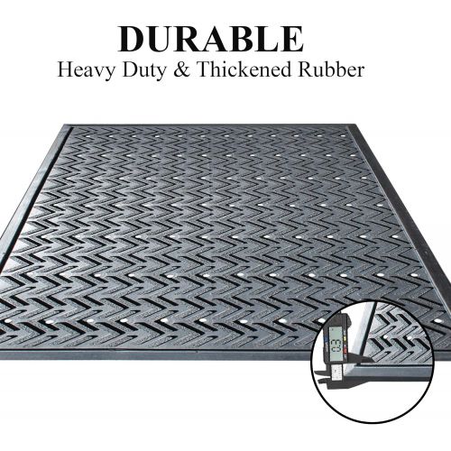  Visit the A1 HOME COLLECTIONS Store A1 HOME COLLECTIONS A1HCSM05 Doormat Heavy Duty Arrows Rubber Mat with Drainage Hole Large 24X36 Commercial, 24 x 36