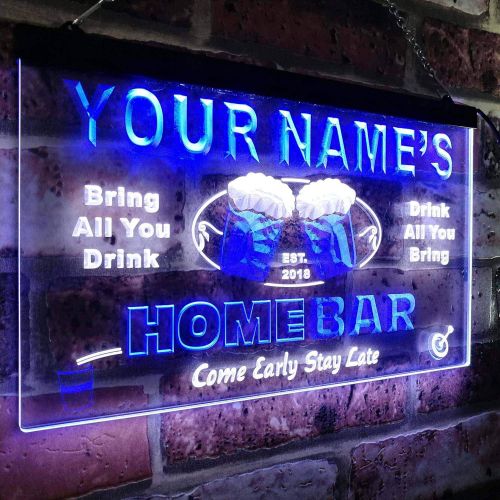  Visit the ADVPRO Store ADVPRO Personalized Your Name Custom Home Bar Beer Est. Year Dual Color LED Neon Sign White & Blue 16 x 12 Inches st6s43-p-tm-wb