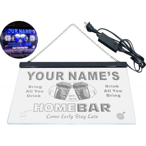  Visit the ADVPRO Store ADVPRO Personalized Your Name Custom Home Bar Beer Est. Year Dual Color LED Neon Sign White & Blue 16 x 12 Inches st6s43-p-tm-wb