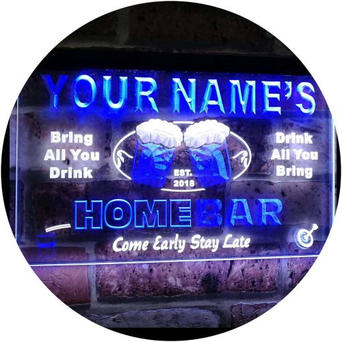  Visit the ADVPRO Store ADVPRO Personalized Your Name Custom Home Bar Beer Est. Year Dual Color LED Neon Sign White & Blue 16 x 12 Inches st6s43-p-tm-wb