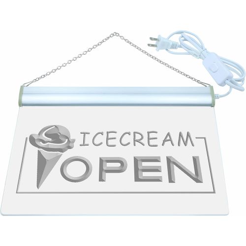  Visit the ADVPRO Store ADVPRO Open Ice-Cream Icecream Ice Cream Ads LED Neon Sign White 24 x 16 Inches st4s64-i015-w