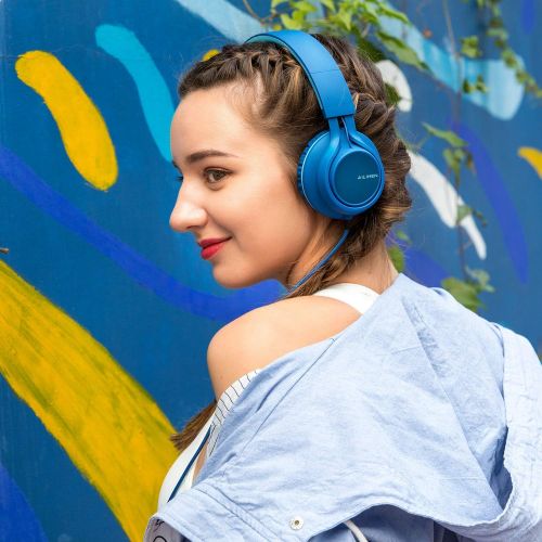  [아마존베스트]AILIHEN C8 (Upgraded) Headphones with Microphone and Volume Control Folding Lightweight Headset for Cellphones Tablets Smartphones Laptop Computer PC Mp3/4 (Indigo)