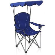 [아마존베스트]ALPHA CAMP Camp Chairs with Shade Canopy Chair Folding Camping Recliner Support 350 LBS