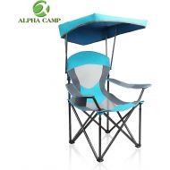 ALPHA CAMP Mesh Canopy Chair Folding Camping Chair