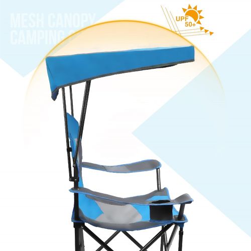  ALPHA CAMP Mesh Canopy Chair Folding Camping Chair