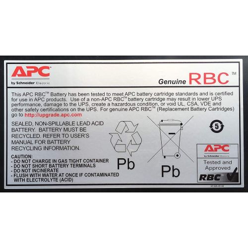  APC UPS Battery Replacement for APC Smart-UPS Model SMT1500, SMT1500C, SMT1500US, SUA1500, SUA1500US and select others (RBC7)