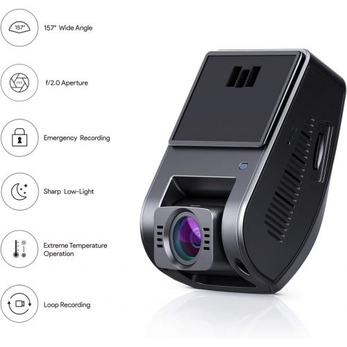  [아마존 핫딜] AUKEY 4K Dash Cam 2880 x 2160P Car Camera with Supercapacitor and 6-Lane Lens Dash Camera for Cars with HDR, Loop Recording, G-Sensor, Motion Detection and 2 Ports USB Car Charger