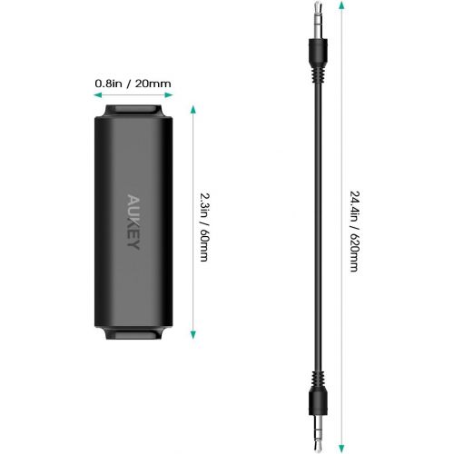  [아마존베스트]AUKEY Ground Loop Noise Isolator for Car Stereo Systems and Home Audio Systems, 3.5mm Audio Cable Included