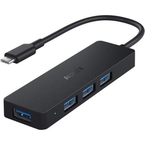  [아마존 핫딜] [아마존핫딜]AUKEY USB C Hub mit 4 USB 3.0 Anschluessen Ultra Slim USB C Adapter fuer MacBook Pro 2018/2017, Google Chromebook Pixelbook, Dell XPS,Samsung S9/S8 und Andere Type C Gerate