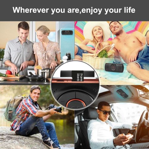  [아마존베스트]Aigoss Bluetooth 4.2 Car Speakerphone, Car Stereo Music Receiver Player, Sound Enhanced Bass/Built-in Mic/TF Card Player/Siri & Google Assistant, AUX Hands Free Calling with Wirele