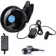 [아마존베스트]Alagoo 12V 6Car Cooling Fan Automobile Vehicle Clip Fan Powerful Quiet Ventilation Electric Car Fans with Adjustable Clip & Cigarette Lighter Plug for Car/Vehicle