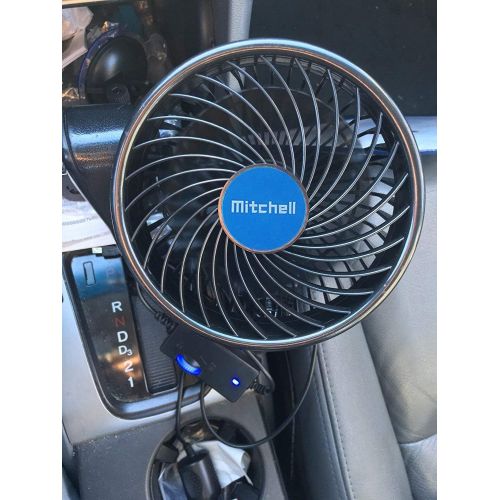  [아마존베스트]Alagoo 12V 6Car Cooling Fan Automobile Vehicle Clip Fan Powerful Quiet Ventilation Electric Car Fans with Adjustable Clip & Cigarette Lighter Plug for Car/Vehicle