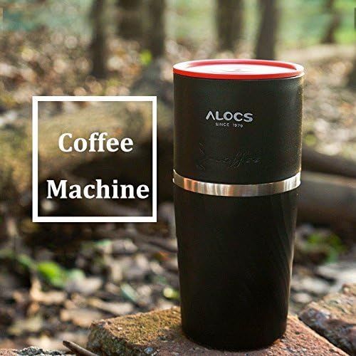  Alocs Camping Travel Coffee Grinding Machine Brewed Coffee Bean Grinder Mug Cup