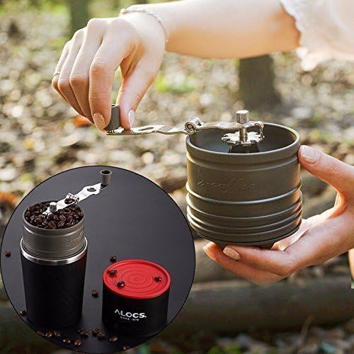  Alocs Camping Travel Coffee Grinding Machine Brewed Coffee Bean Grinder Mug Cup