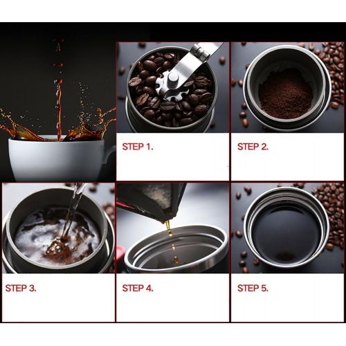  Alocs Camping Travel Coffee Grinding Machine Brewed Coffee Bean Grinder Mug Cup