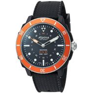 Alpina Mens Horological Smart Watch Quartz Stainless Steel and Rubber, Color:Black (Model: AL-282LBO4V6)