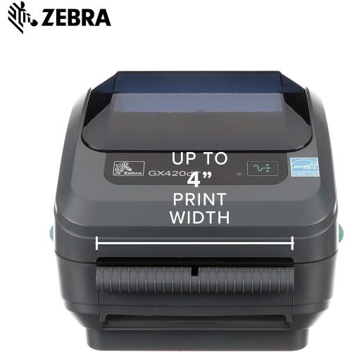  [아마존베스트]Amazon Renewed Zebra - GX420d Direct Thermal Desktop Printer for Labels, Receipts, Barcodes, Tags, and Wrist Bands - Print Width of 4 in - USB, Serial, and Ethernet Port Connectivity (Includes Pe