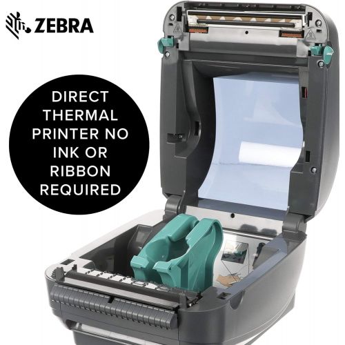  [아마존베스트]Amazon Renewed Zebra - GX420d Direct Thermal Desktop Printer for Labels, Receipts, Barcodes, Tags, and Wrist Bands - Print Width of 4 in - USB, Serial, and Ethernet Port Connectivity (Includes Pe
