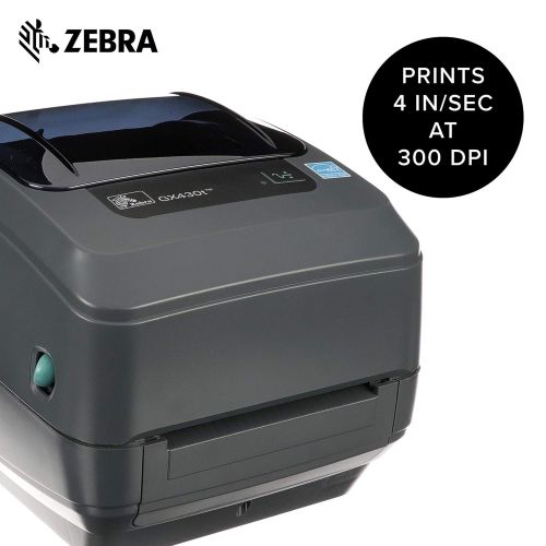  [아마존베스트]Amazon Renewed Zebra - GX430t Thermal Transfer Desktop Printer for Labels, Receipts, Barcodes, Tags, and Wrist Bands - Print Width of 4 in - USB, Serial, Parallel, and Ethernet Connectivity (Rene