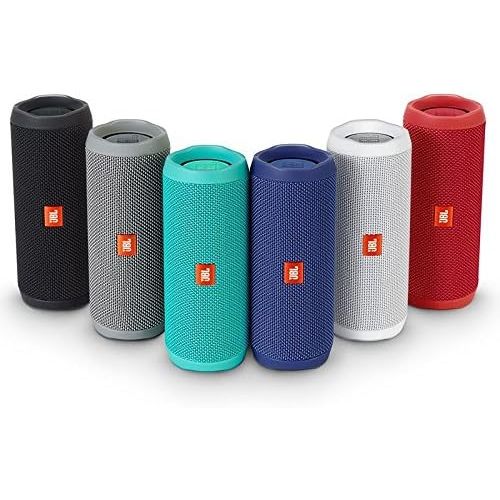 제이비엘 JBL FLIP 4 IPX7 WATERPROOF WIRELESS PORTABLE BLUETOOTH RECHARGEABLE USB SPEAKER (Blue) (Certified Refurbished)